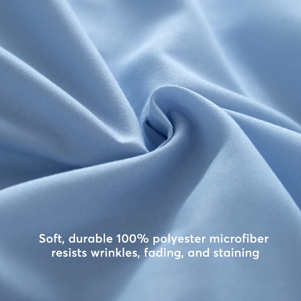 Sleep City Twin XL / Blue Sheet Set Kasentex All Season Deep Pocket Fitted Sheet Set with Pillowcases, Room Decor, Graduation Gifts Kasentex