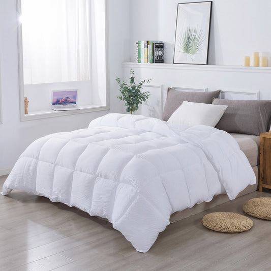 Sleep City Twin / White Comforter Kasentex Ultra Soft All Season Down Alternative Reversible Comforter, Twin, Queen, King, Room Decor, Graduation Gifts Kasentex