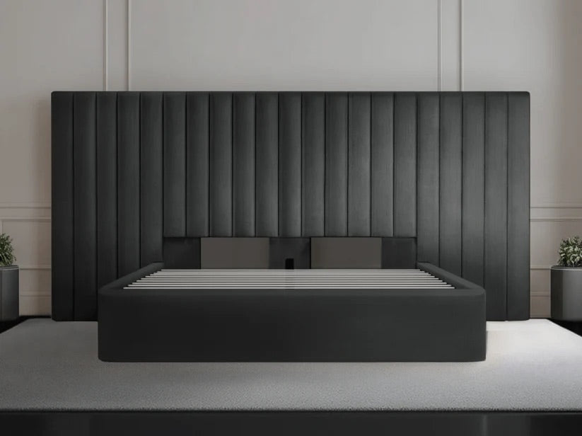 MILAN Bed Frame Midnight Gray