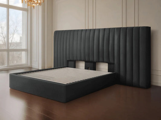 MILAN Bed Frame Midnight Gray
