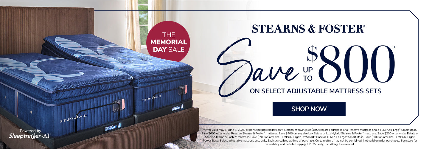 Stearns and Foster memorial day sale mattress adjustable bases