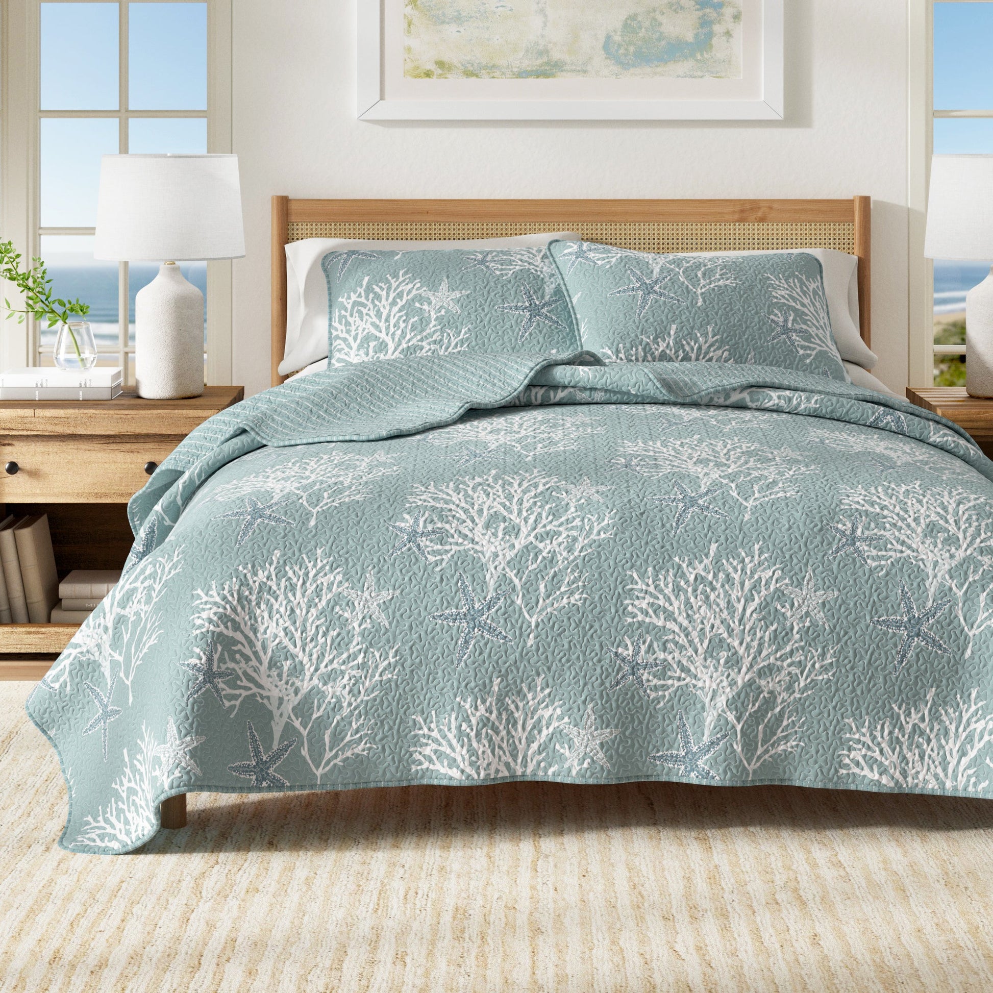 Sleep City Twin / Twin XL / Ether Blue Quilts & Comforters Fenwick Collection Quilt Set Great Bay Home