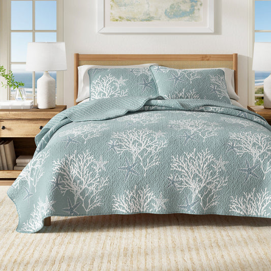 Sleep City Twin / Twin XL / Ether Blue Quilts & Comforters Fenwick Collection Quilt Set Great Bay Home