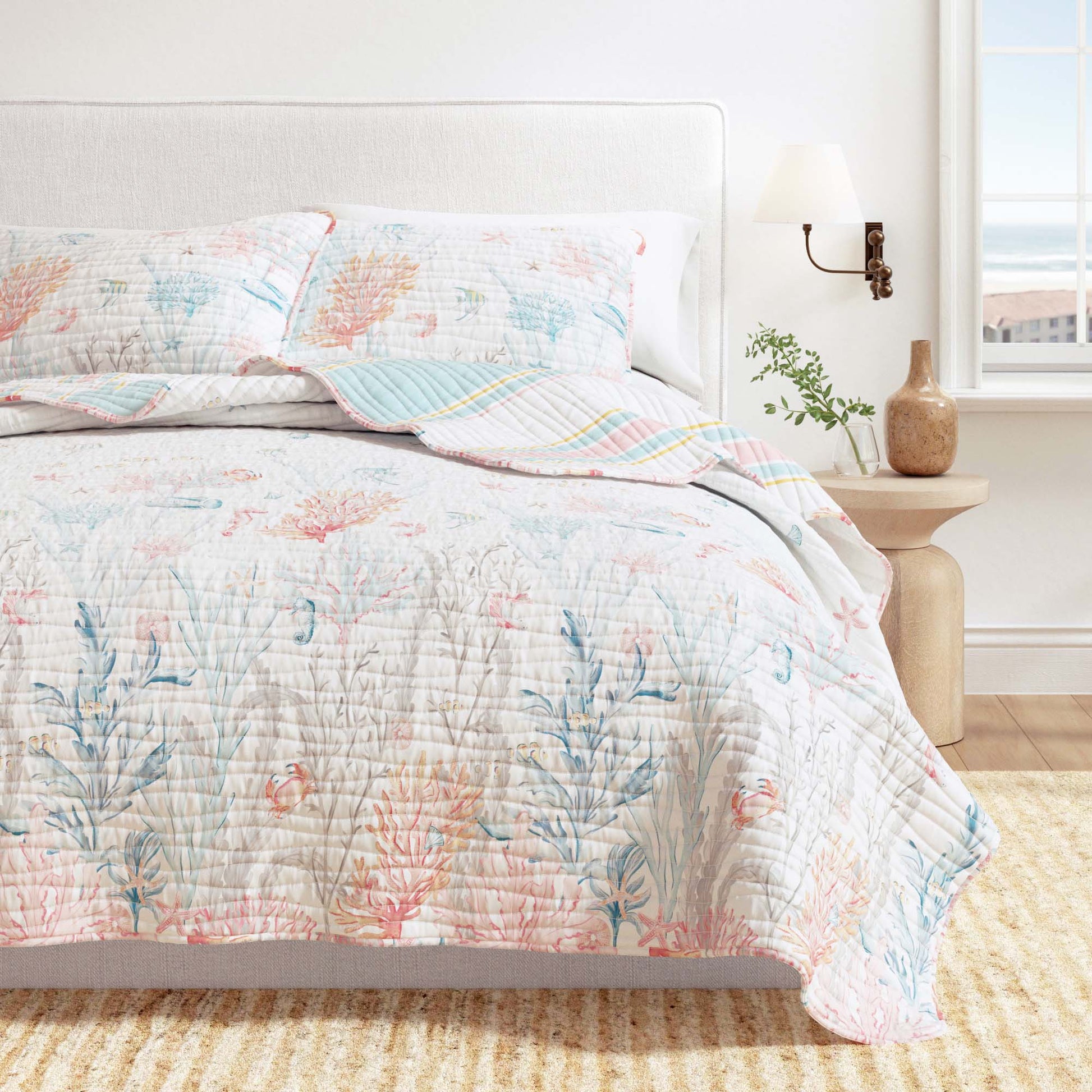 Sleep City Twin / Twin XL / Coral Reef Quilts & Comforters Coastal Coral Reef Quilt Set - Caymen Collection Great Bay Home