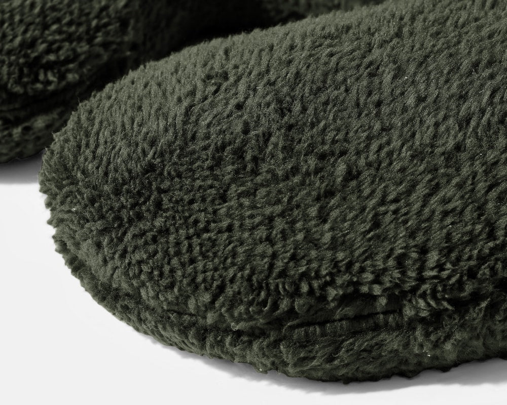 Black fuzzy weighted neck pillow