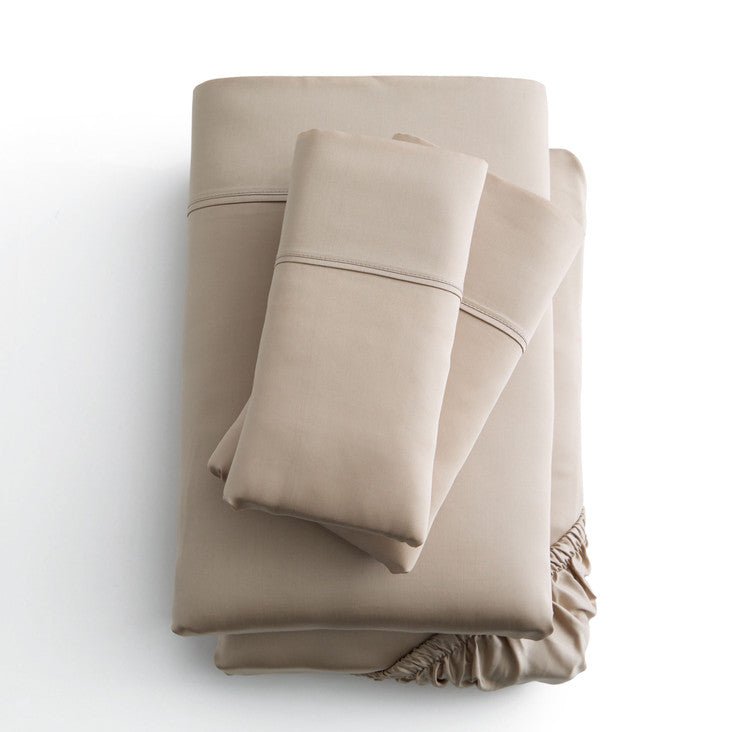 Sleep City Twin / Ecru Sheet set Botanical Sheet Set with TENCEL™ Lyocell Fiber Malouf