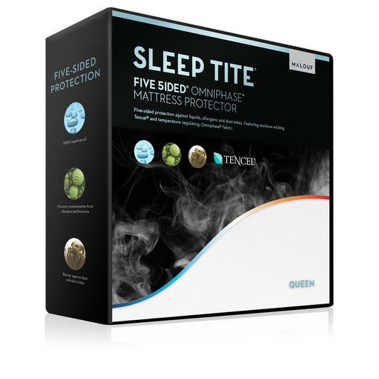 Sleep City Twin Mattress Protector Five 5ided® Mattress Protector with Tencel® + Omniphase Malouf