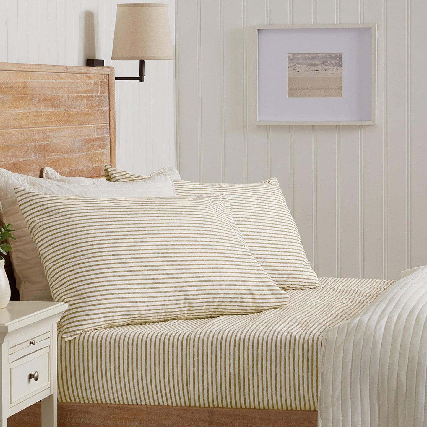 Sleep City Twin / Blue Bed Sheets Striped Microfiber Sheet Set - Evette Collection Great Bay Home