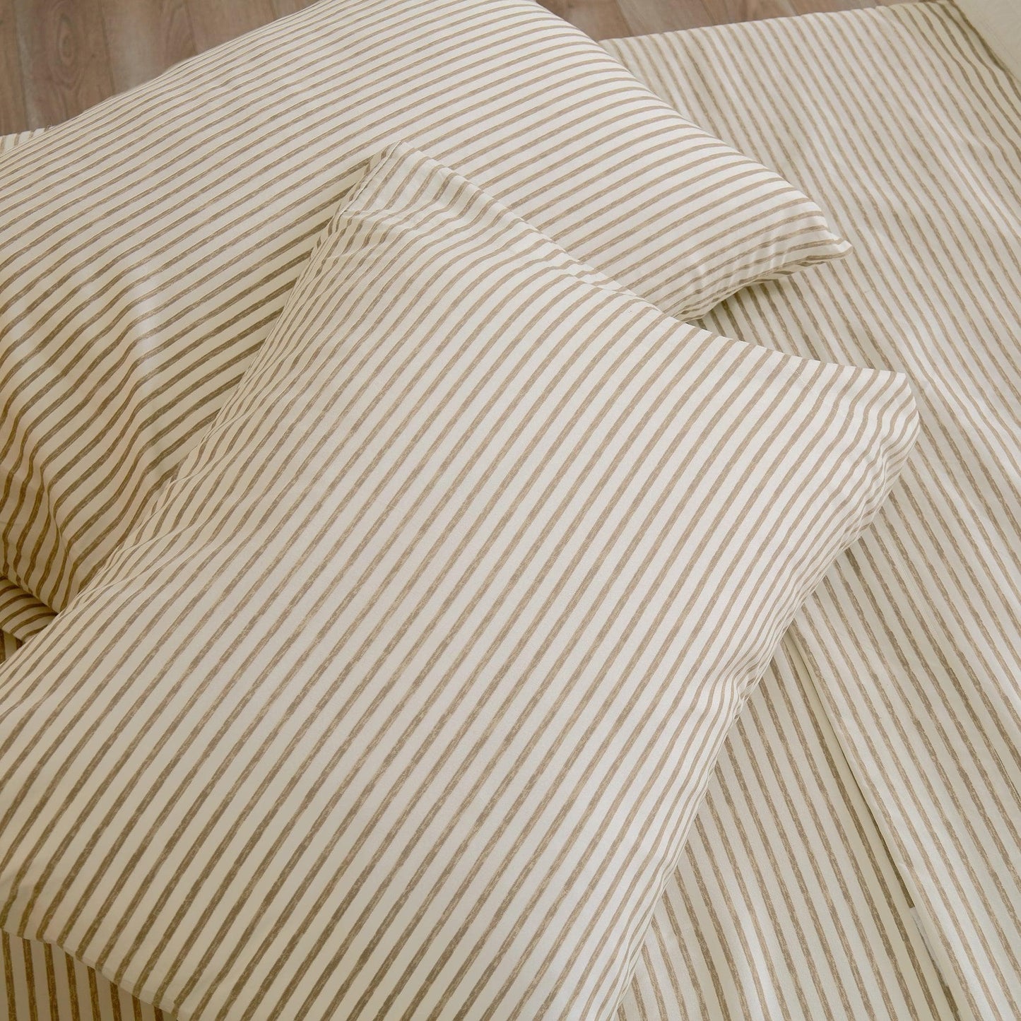 Sleep City Twin / Blue Bed Sheets Striped Microfiber Sheet Set - Evette Collection Great Bay Home