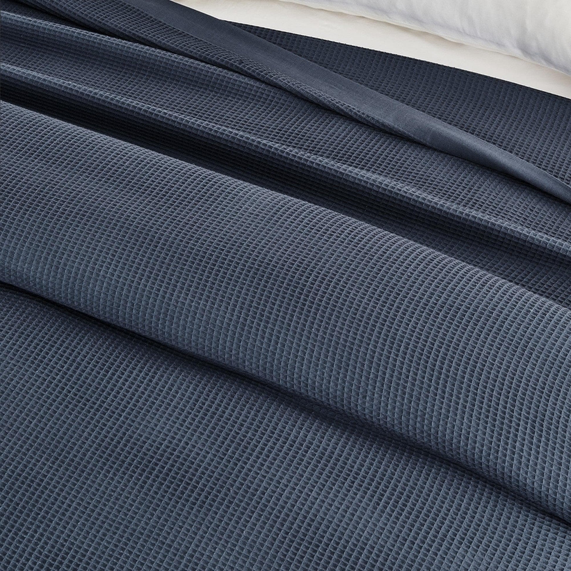 Sleep City Twin / Olive Green Blankets 100% Cotton Small Waffle Weave Blanket - Hazel Collection Great Bay Home