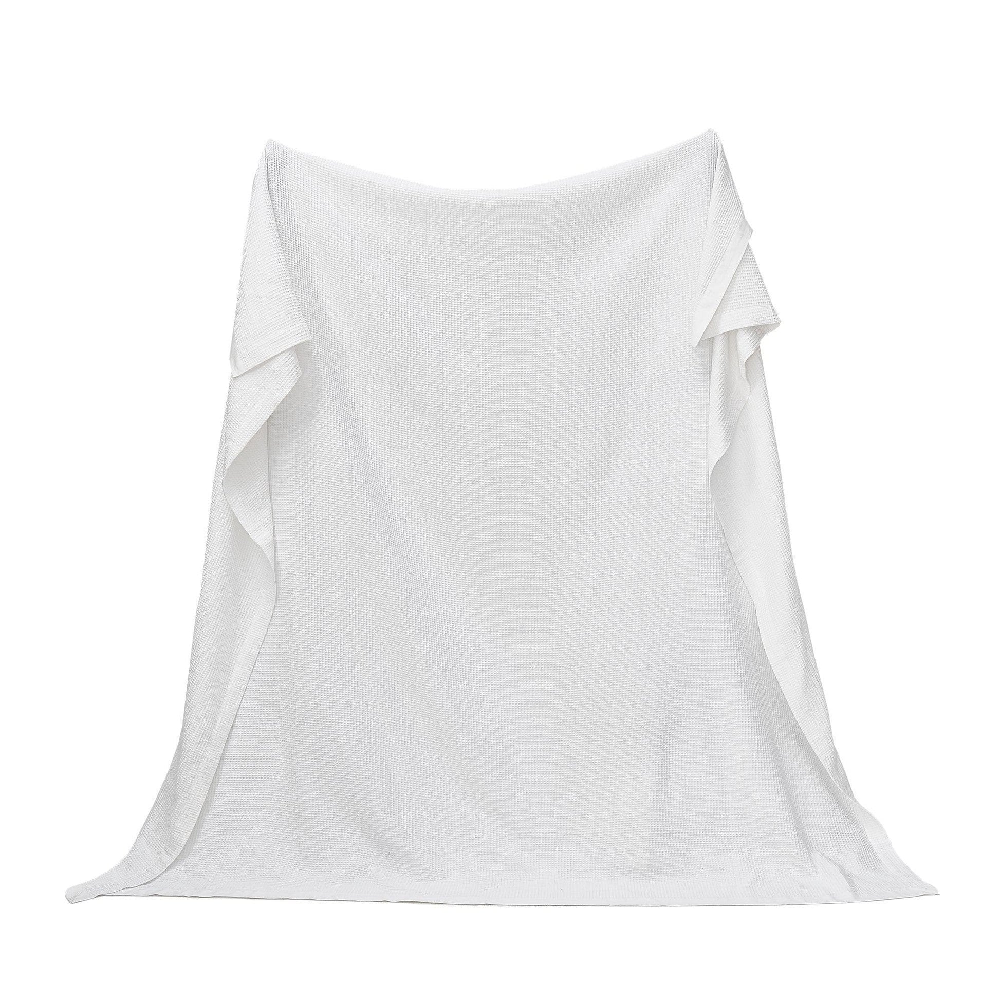 Sleep City Twin / Olive Green Blankets 100% Cotton Small Waffle Weave Blanket - Hazel Collection Great Bay Home