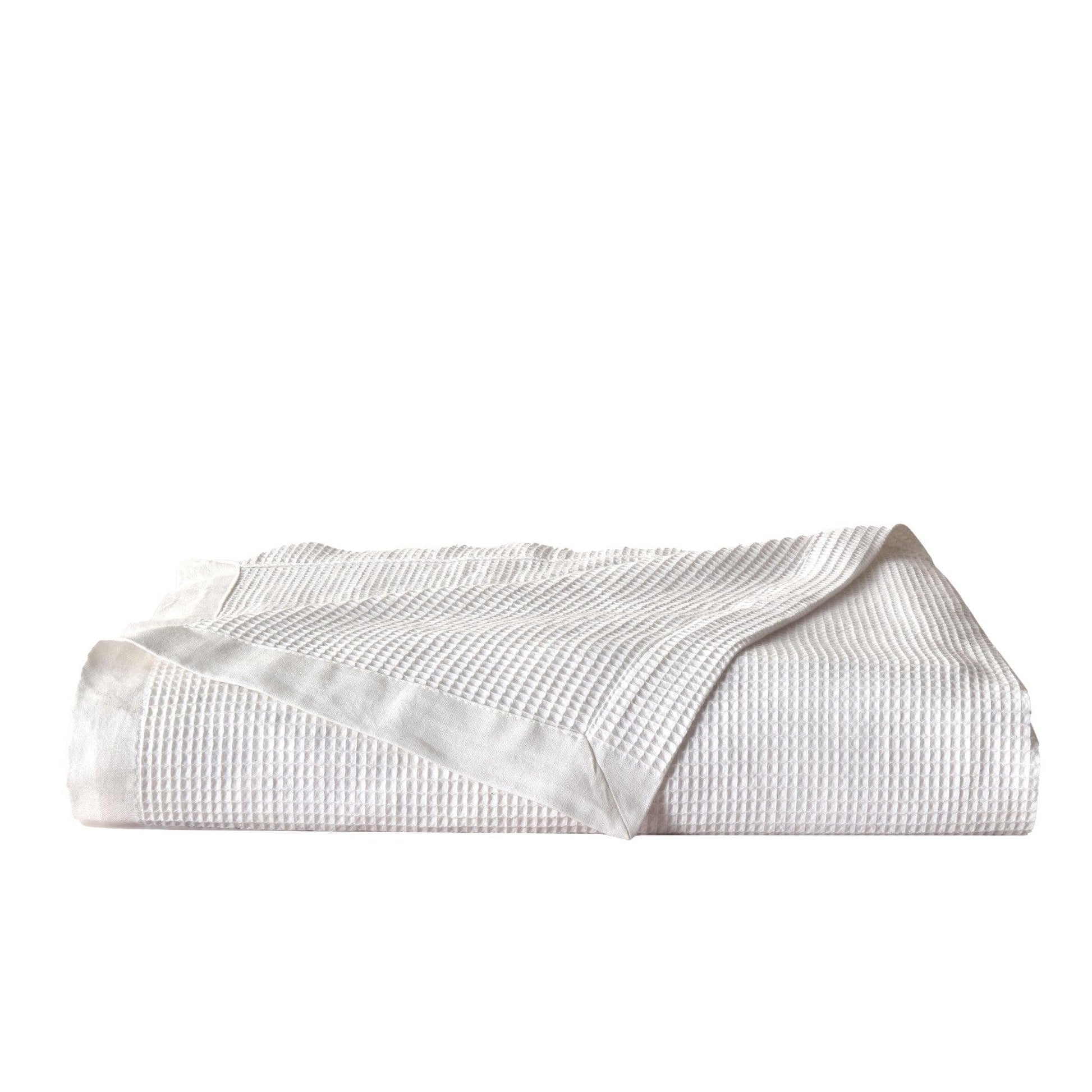 Sleep City Twin / Olive Green Blankets 100% Cotton Small Waffle Weave Blanket - Hazel Collection Great Bay Home