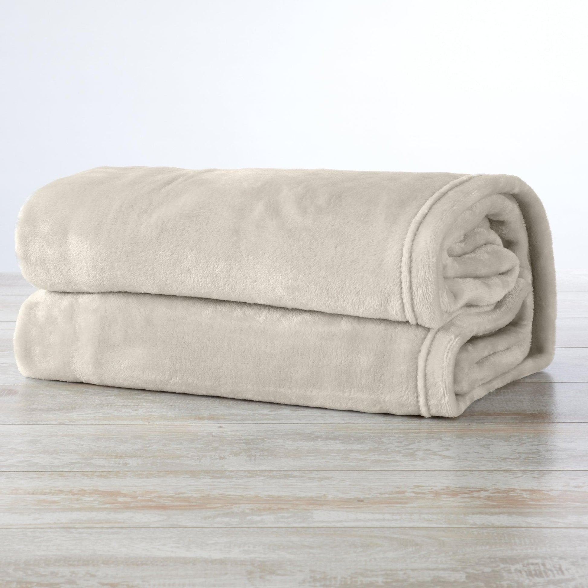 Sleep City Twin / Taupe Blankets Velvet Plush Blanket - Avianna Collection Great Bay Home