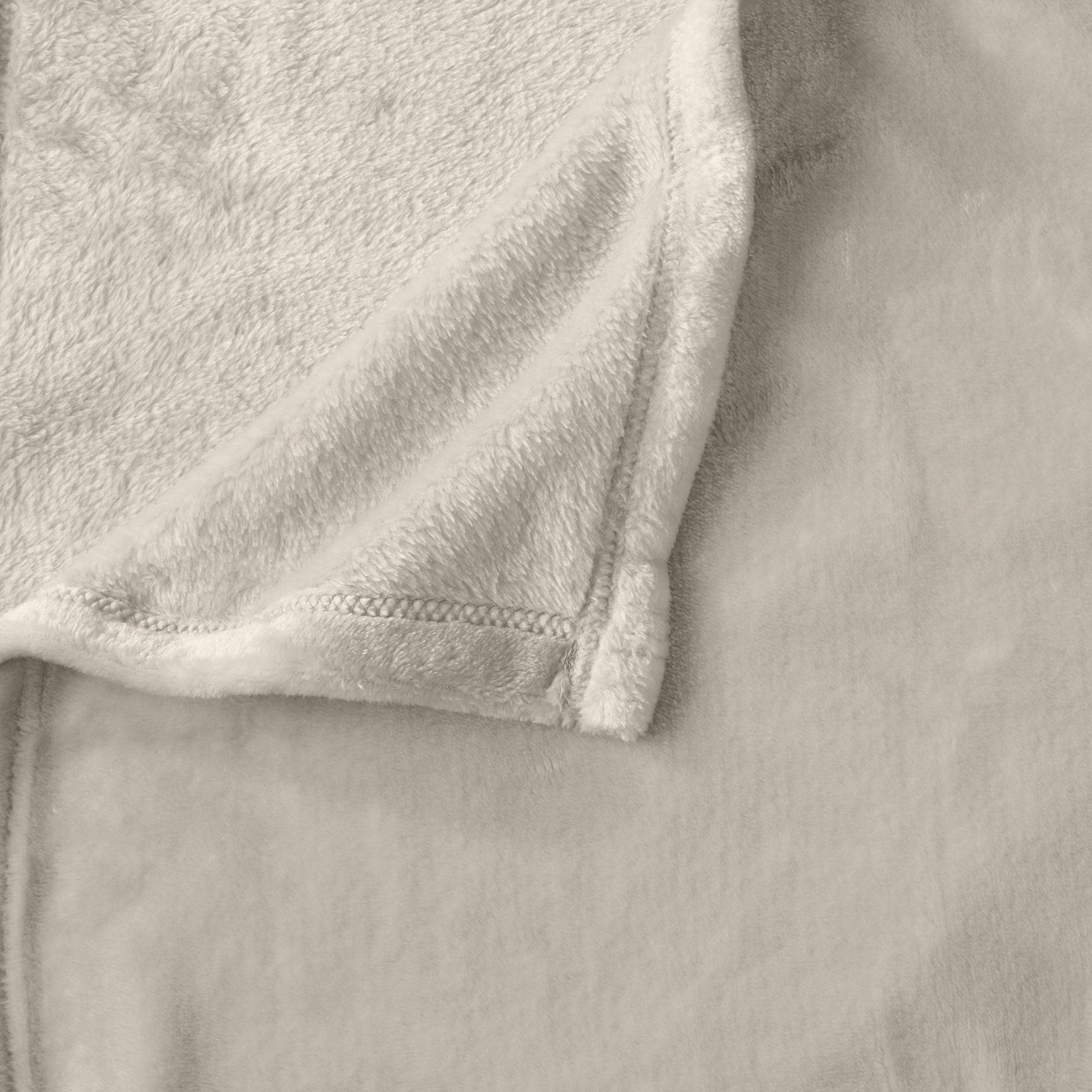 Sleep City Twin / Taupe Blankets Velvet Plush Blanket - Avianna Collection Great Bay Home