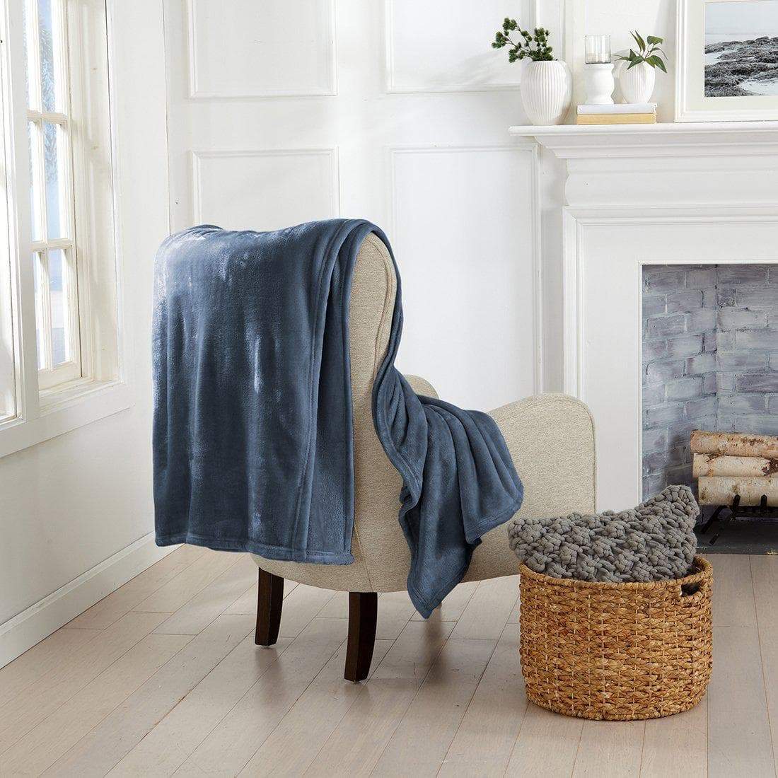 Sleep City Twin / Taupe Blankets Velvet Plush Blanket - Avianna Collection Great Bay Home