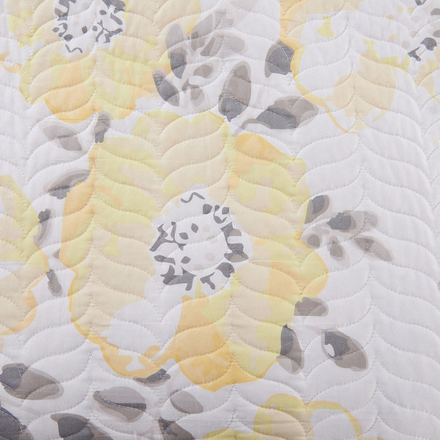 Sleep City Twin / Helene - Yellow Quilts 3 Piece Floral Quilt Set - Helene Collection Great Bay Home
