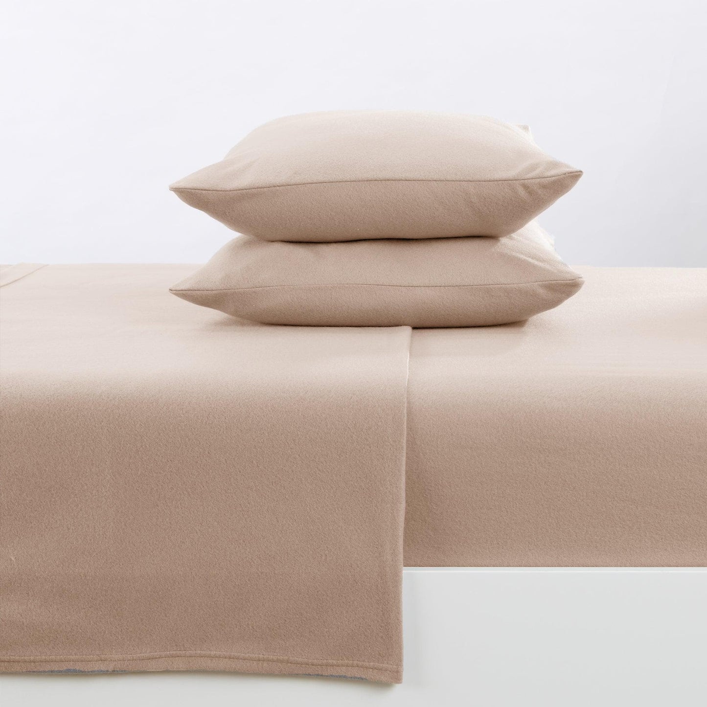 Sleep City Twin / Ivory Sheets 4-Piece Solid Fleece Sheet - Christina Collection Great Bay Home