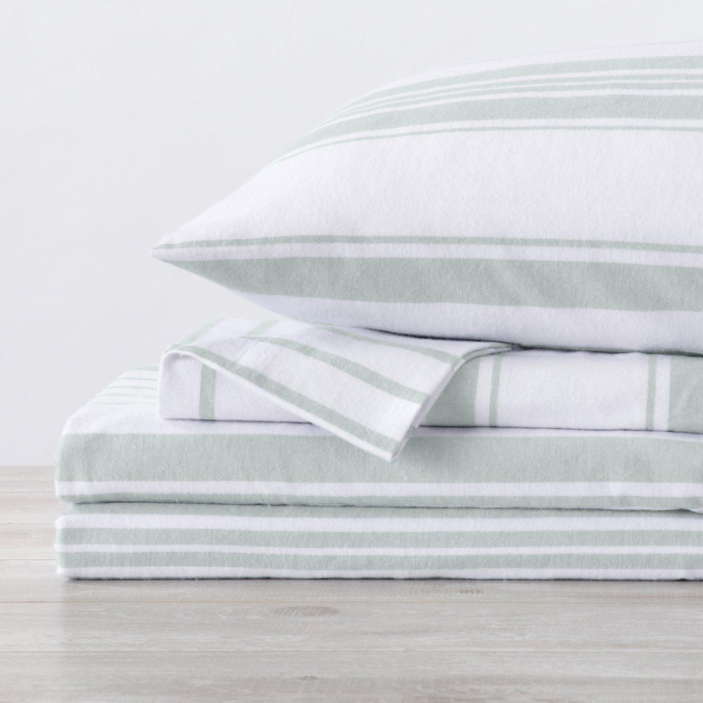 Sleep City Twin / Taupe Sheets 4-Piece Turkish Cotton Flannel Sheet - Raye Collection Great Bay Home