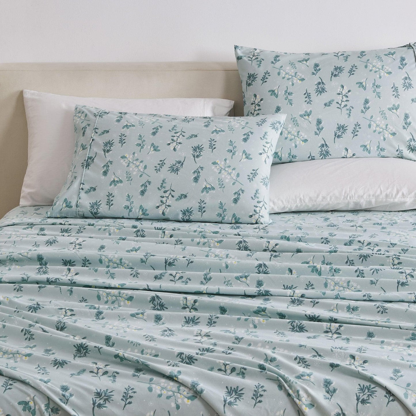 Sleep City Twin / Colorful Floral - Lavender Sheets 4 Piece Watercolor Floral Microfiber Sheet - Delia Collection Great Bay Home