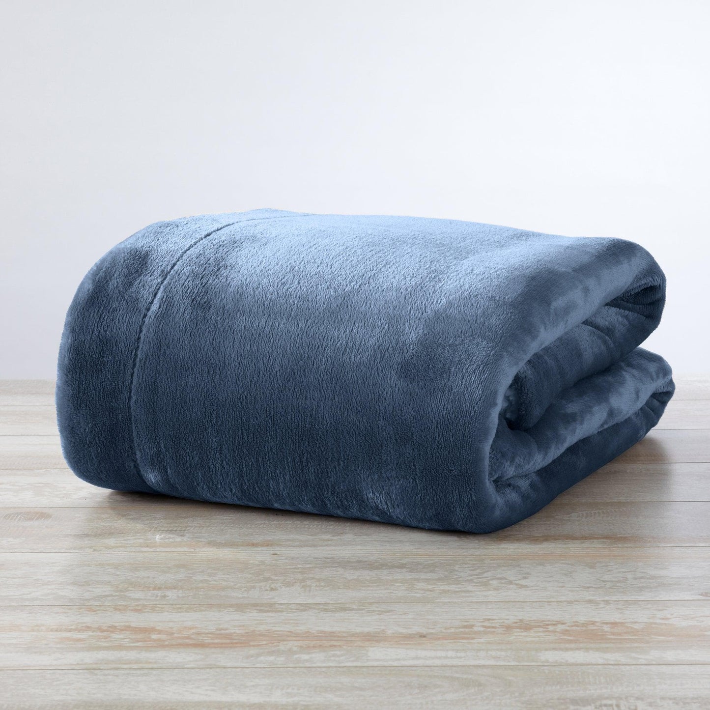 Sleep City Twin / Powder Blue Velvet Plush Sherpa Luxury Bed Blanket - Kinsley Collection Great Bay Home