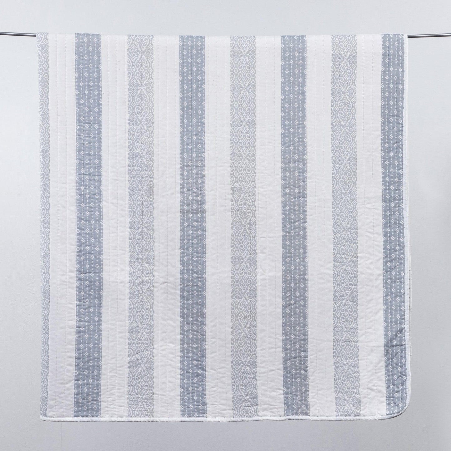 Sleep City Twin / Adele 3-Piece Stripe Quilt - Adele Collection Great Bay Home