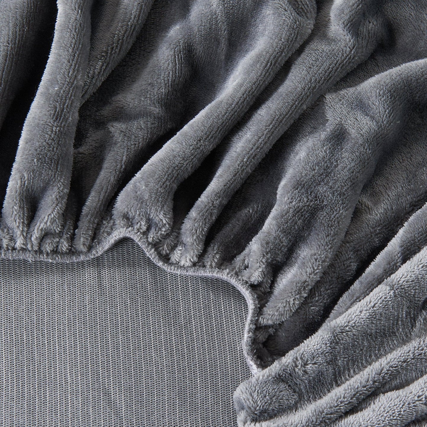 Sleep City Twin / Dark Grey Bed Sheets Solid Plush Fitted Sheet - Velvet Luxe Collection Great Bay Home