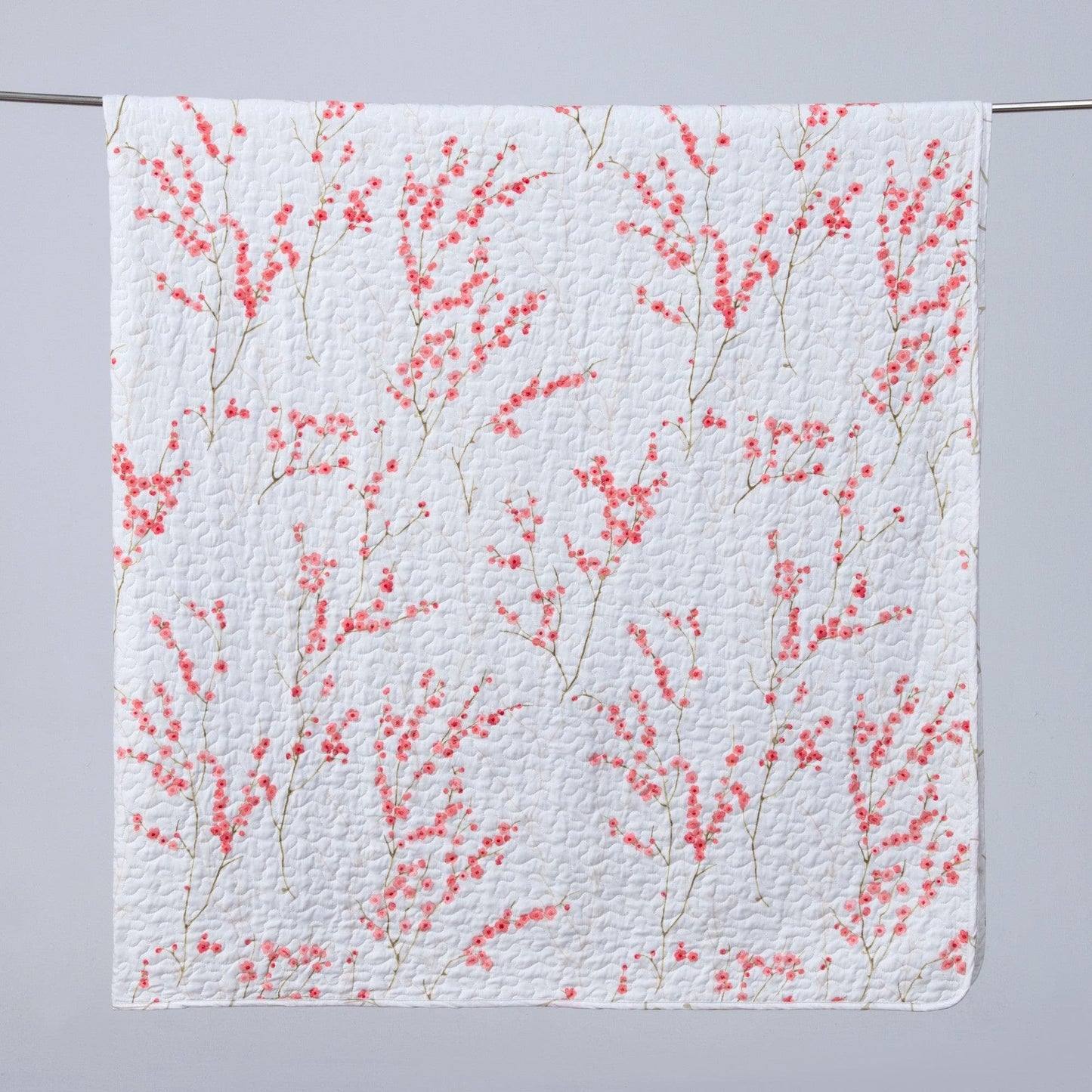 Sleep City Twin / Cherry Blossoms Quilts 3-Piece Floral Quilt - Sakura Collection Great Bay Home