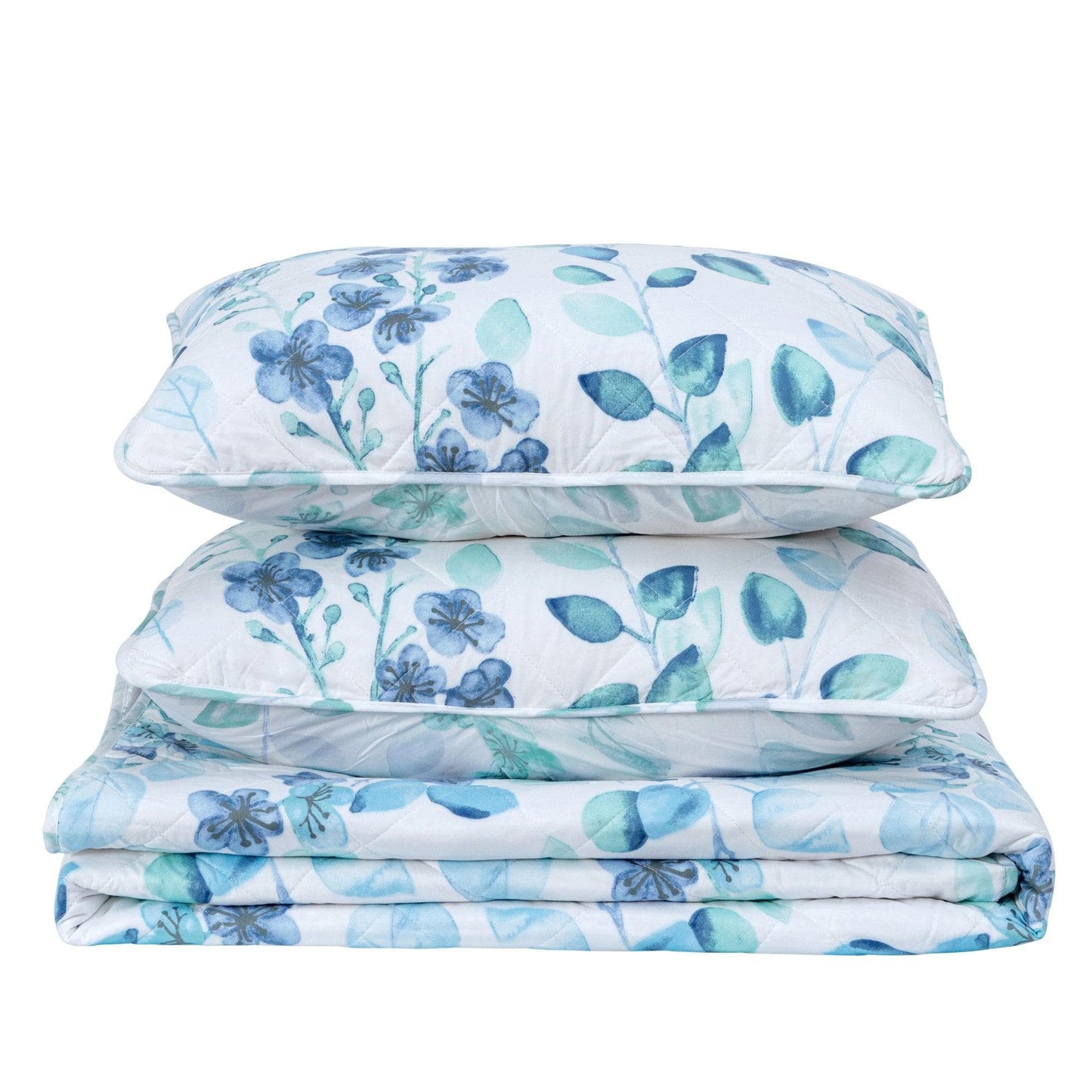 Sleep City Twin / Miranda Quilts 3 Piece Floral Quilt Set - Miranda Collection Great Bay Home