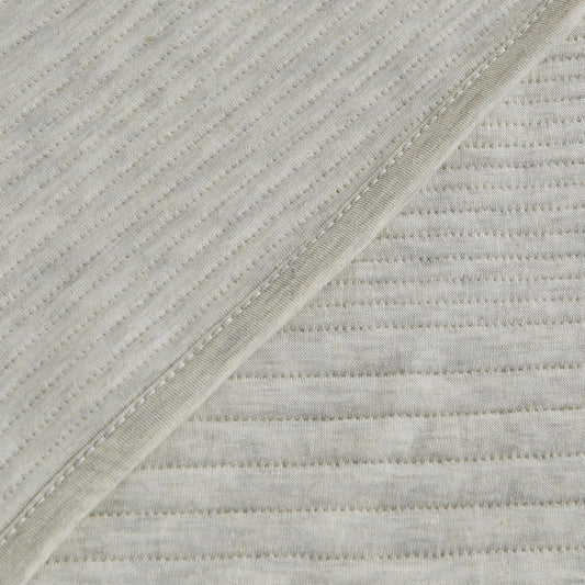 Sleep City King / Heathered Oatmeal Quilts & Comforters 3 Piece Jersey Knit Quilt Set - Natalie Collection Great Bay Home