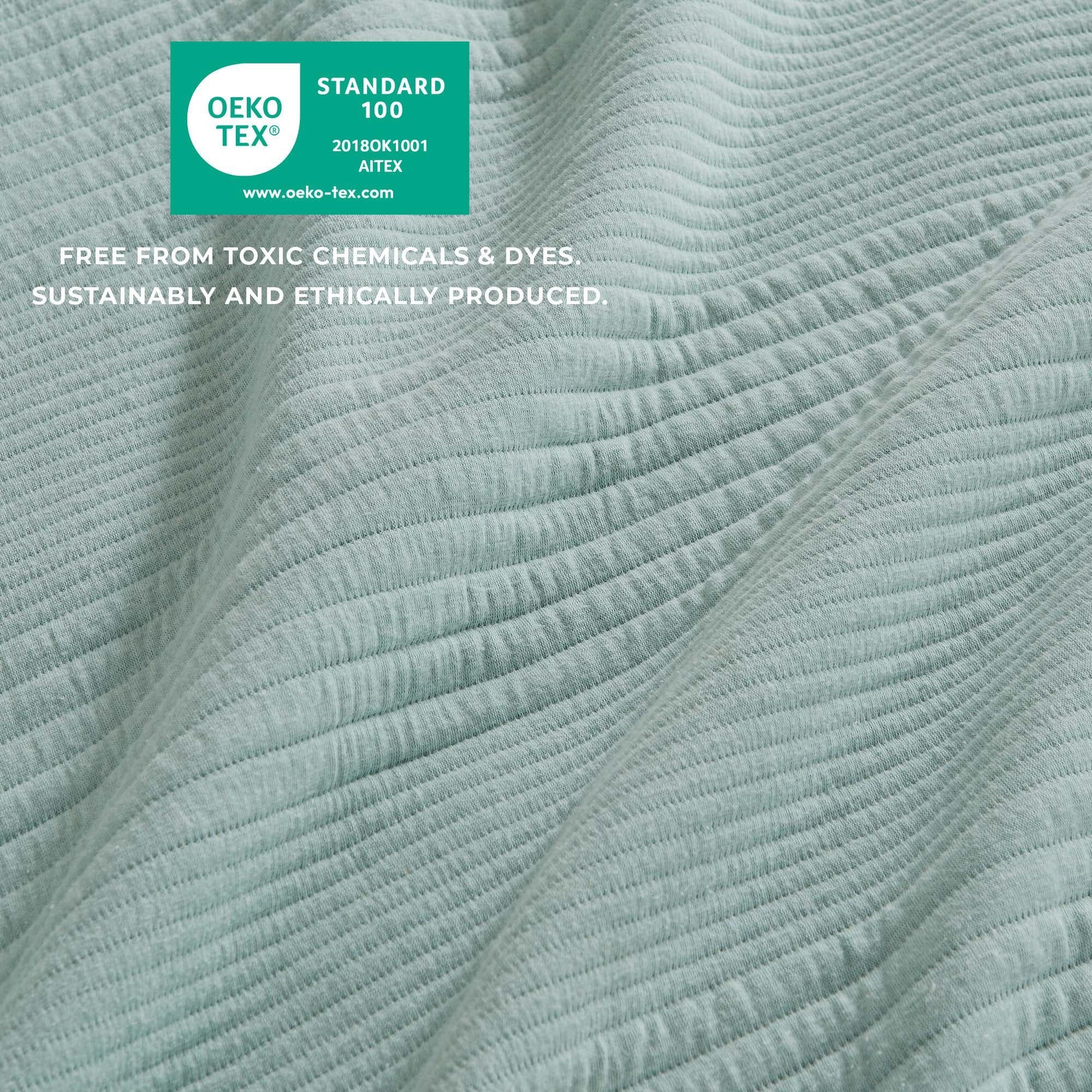 Sleep City King / Heathered Oatmeal Quilts & Comforters 3 Piece Jersey Knit Quilt Set - Natalie Collection Great Bay Home