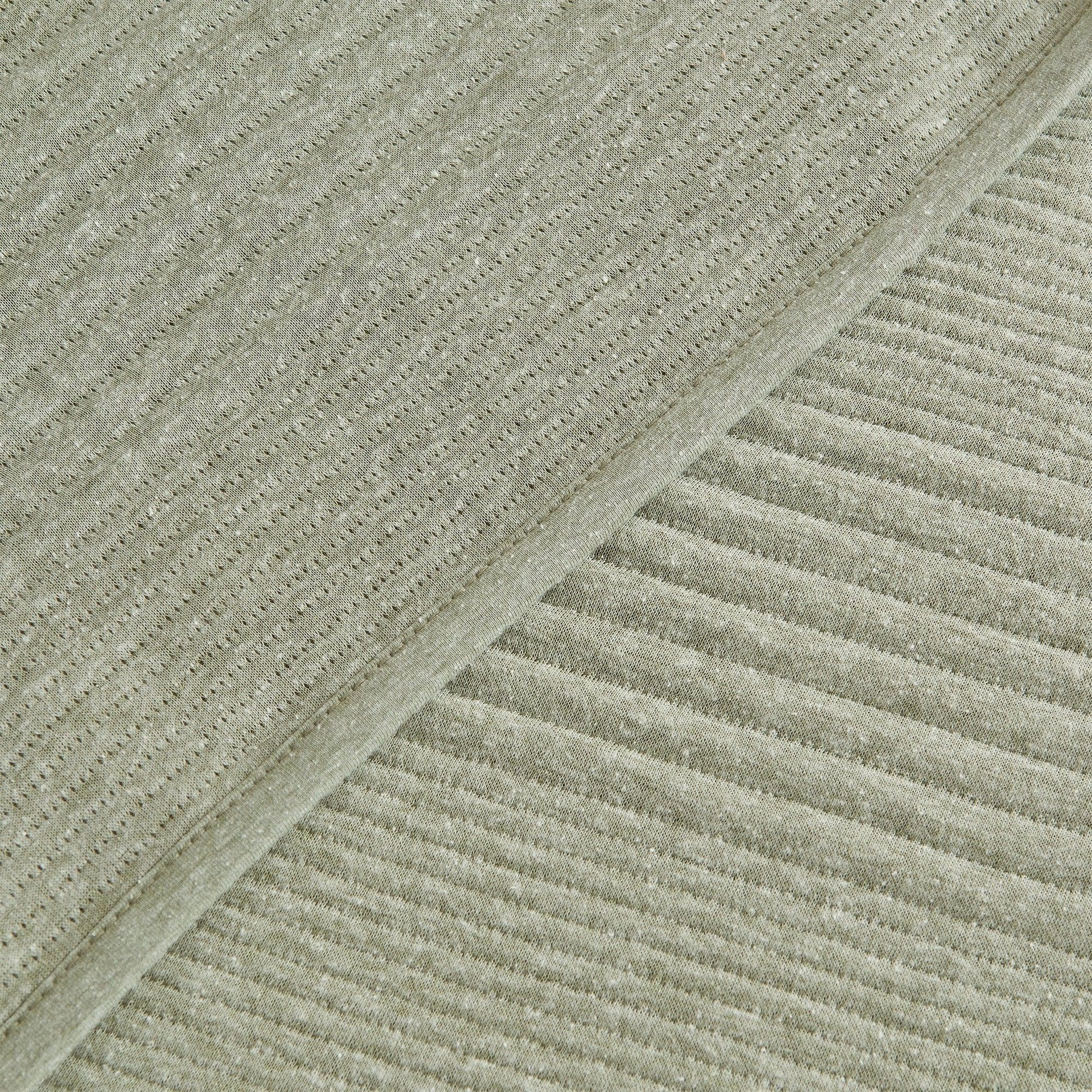 Sleep City King / Heathered Oatmeal Quilts & Comforters 3 Piece Jersey Knit Quilt Set - Natalie Collection Great Bay Home