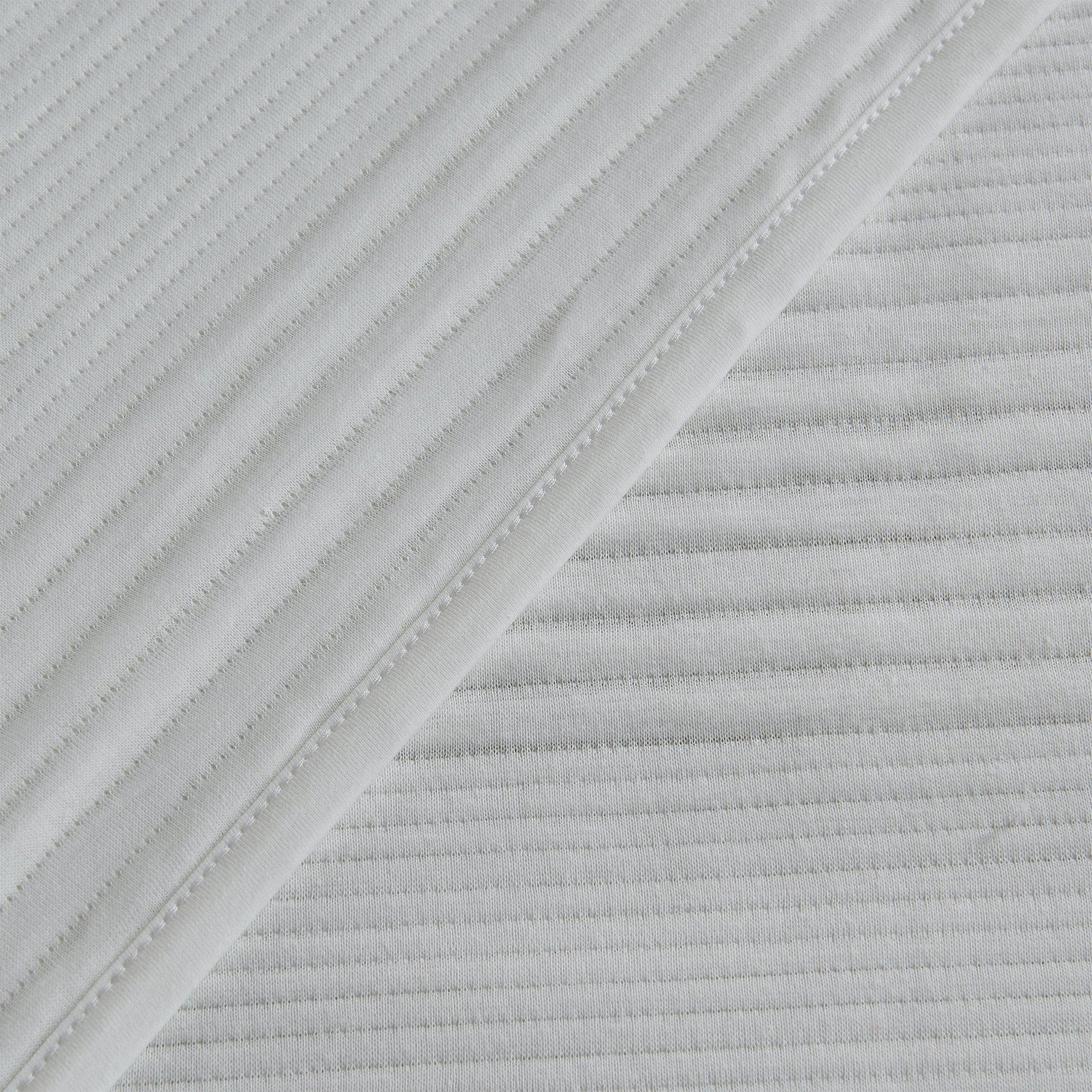 Sleep City King / Heathered Oatmeal Quilts & Comforters 3 Piece Jersey Knit Quilt Set - Natalie Collection Great Bay Home