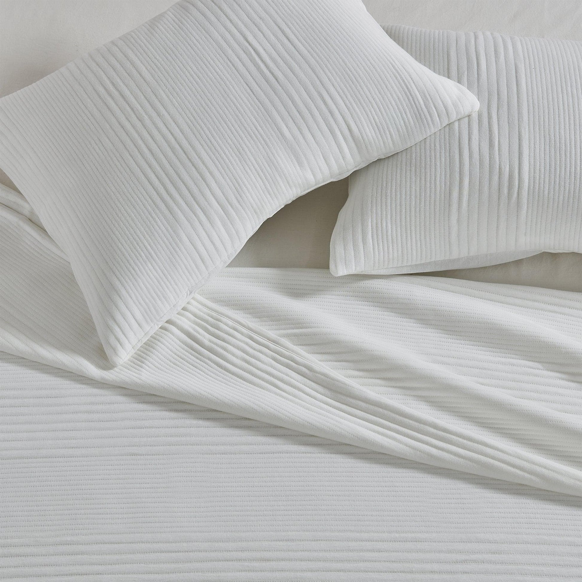 Sleep City King / Heathered Oatmeal Quilts & Comforters 3 Piece Jersey Knit Quilt Set - Natalie Collection Great Bay Home