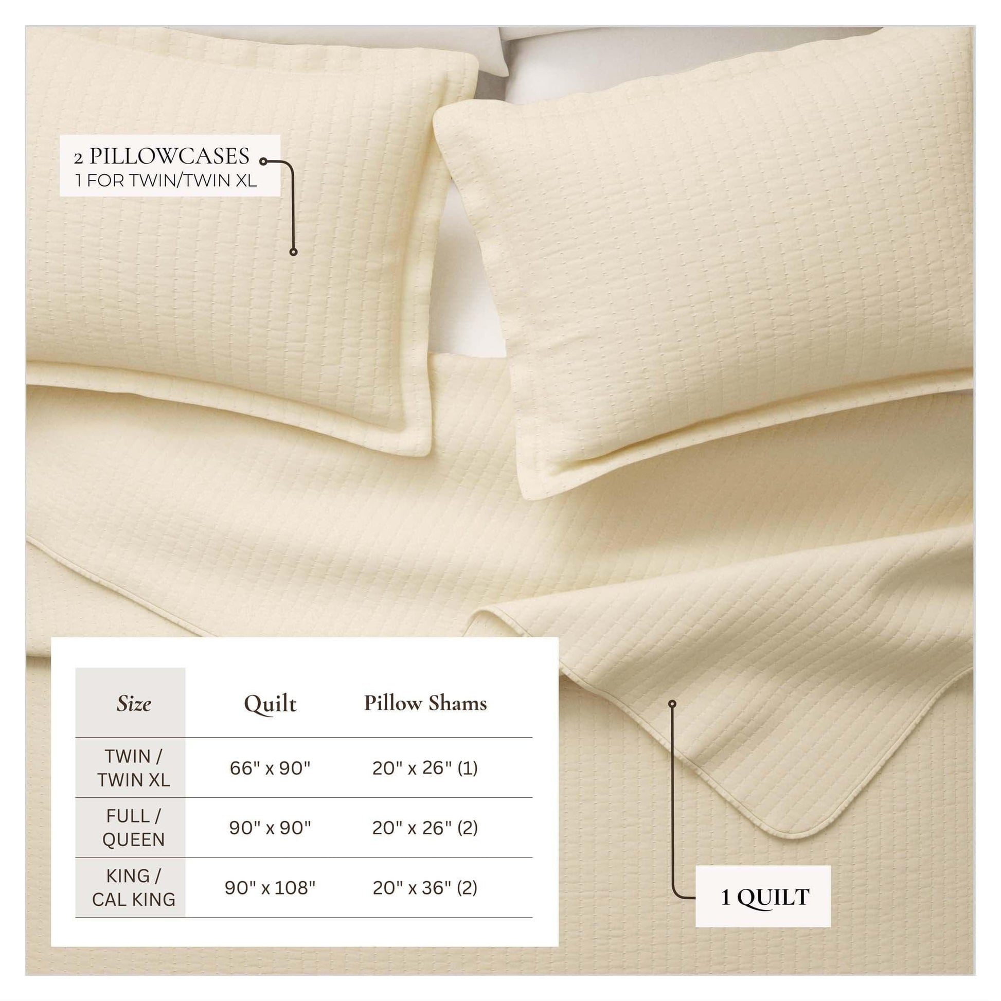 Sleep City Twin / Twin XL / White Quilts & Comforters 3-Piece Solid Quilt - Alicia Collection Great Bay Home
