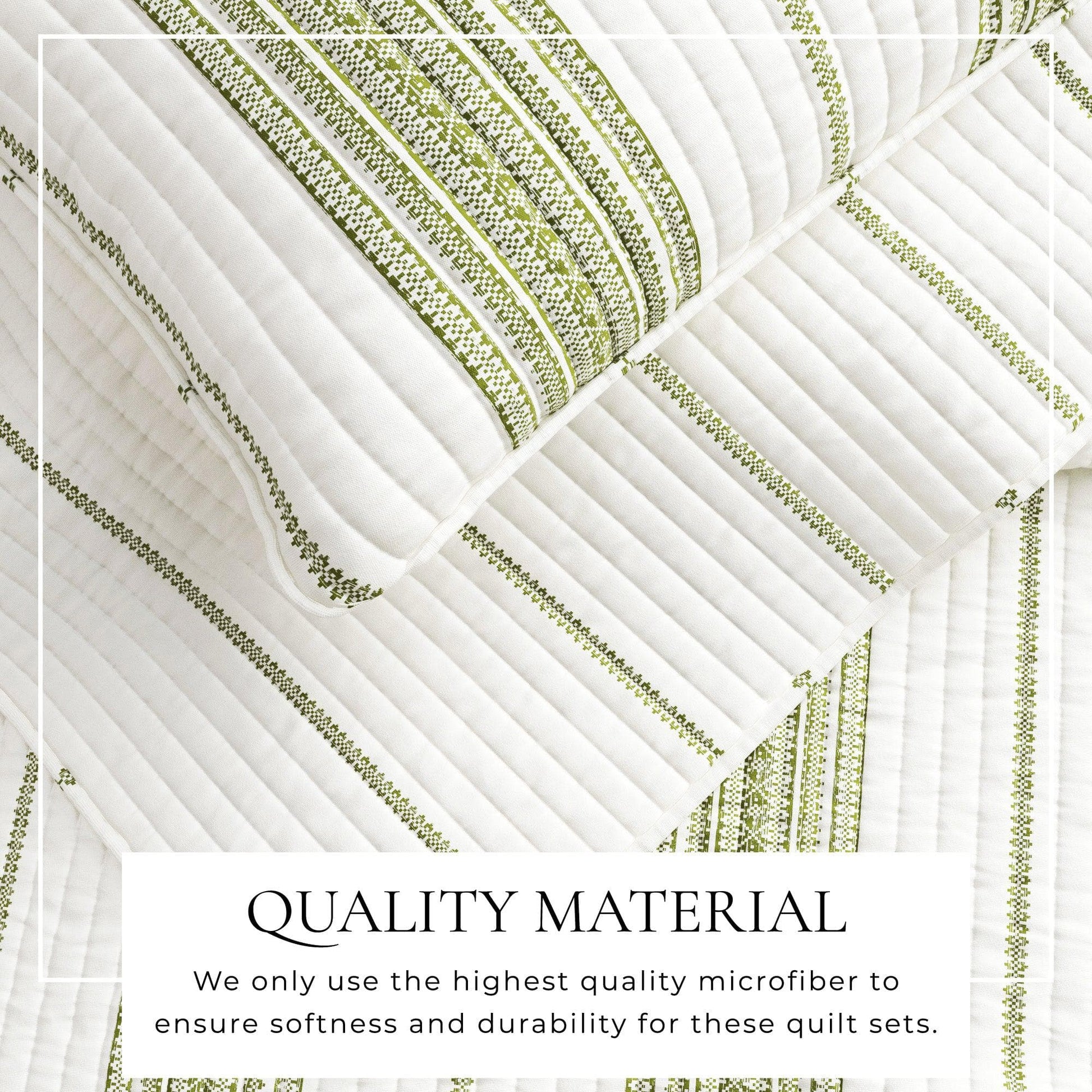 Sleep City Twin / Twin XL / White / Navy Quilts & Comforters 3-Piece Stripe Quilt - Wesley Collection Great Bay Home