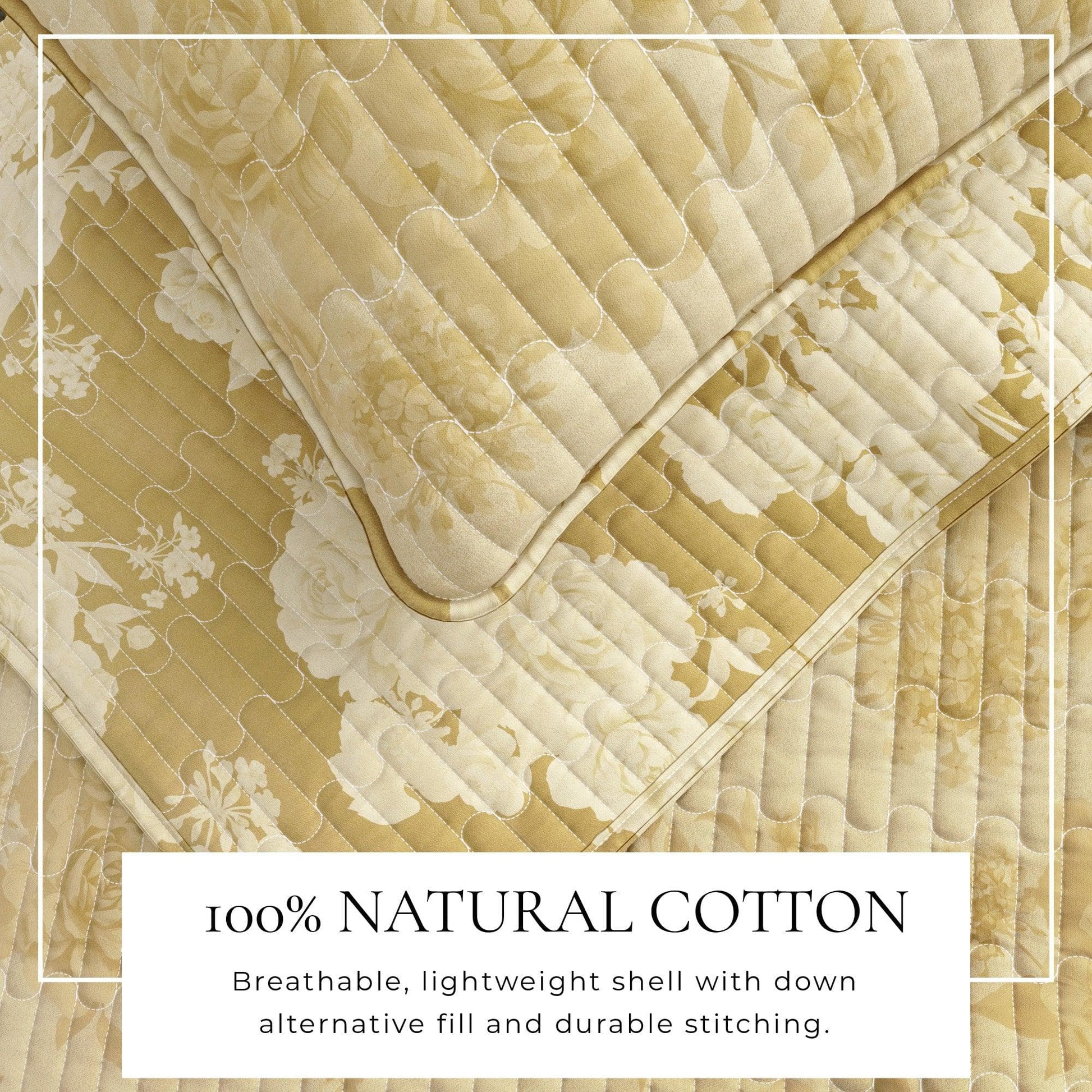 Sleep City Twin / Twin XL / Dusty Rose Quilts & Comforters Floral Printed Cotton Quilt Set - Corin Collection Great Bay Home