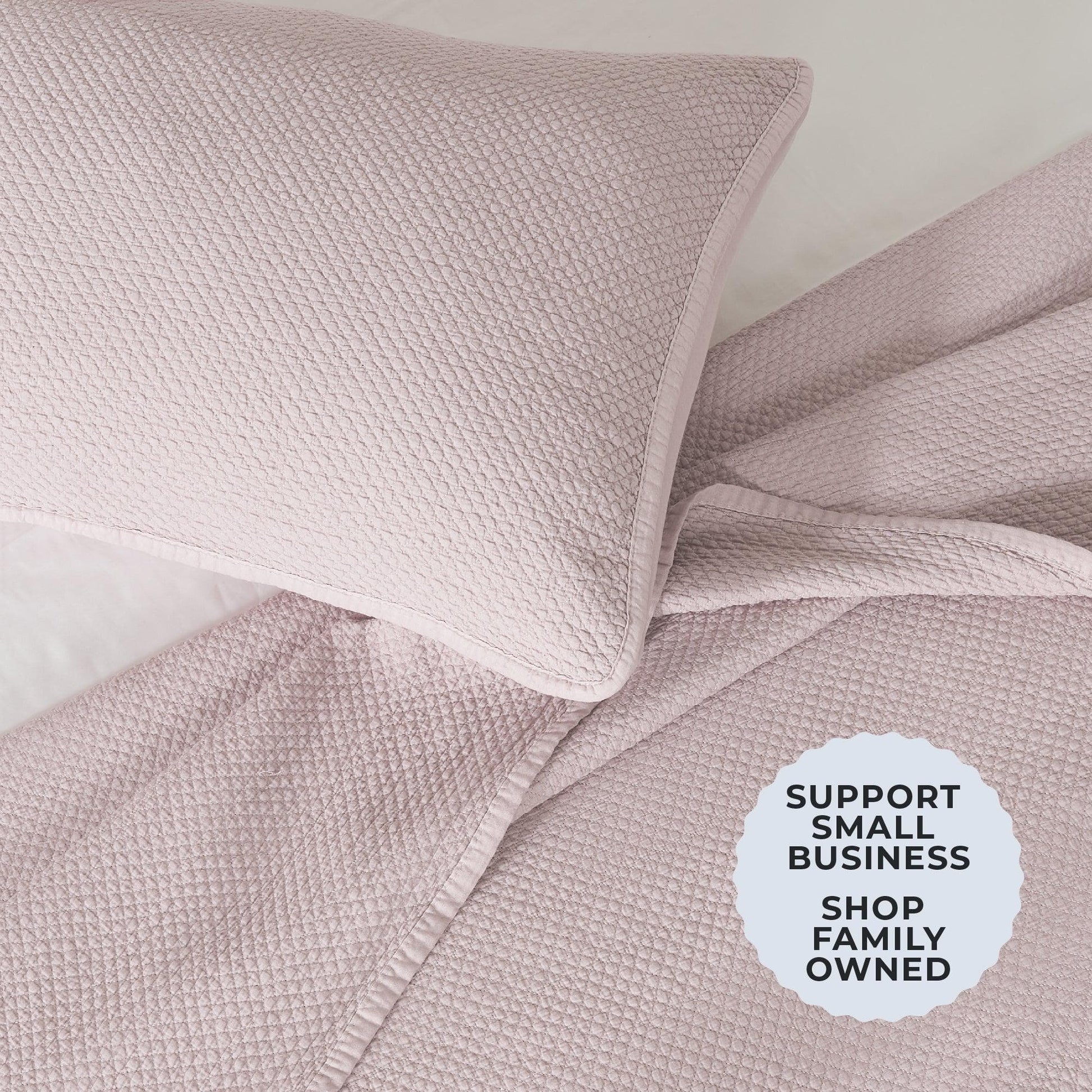 Sleep City King / Rose Pink Quilts & Comforters Stonewashed Relaxed Quilt Set - Vittoria Collection Great Bay Home