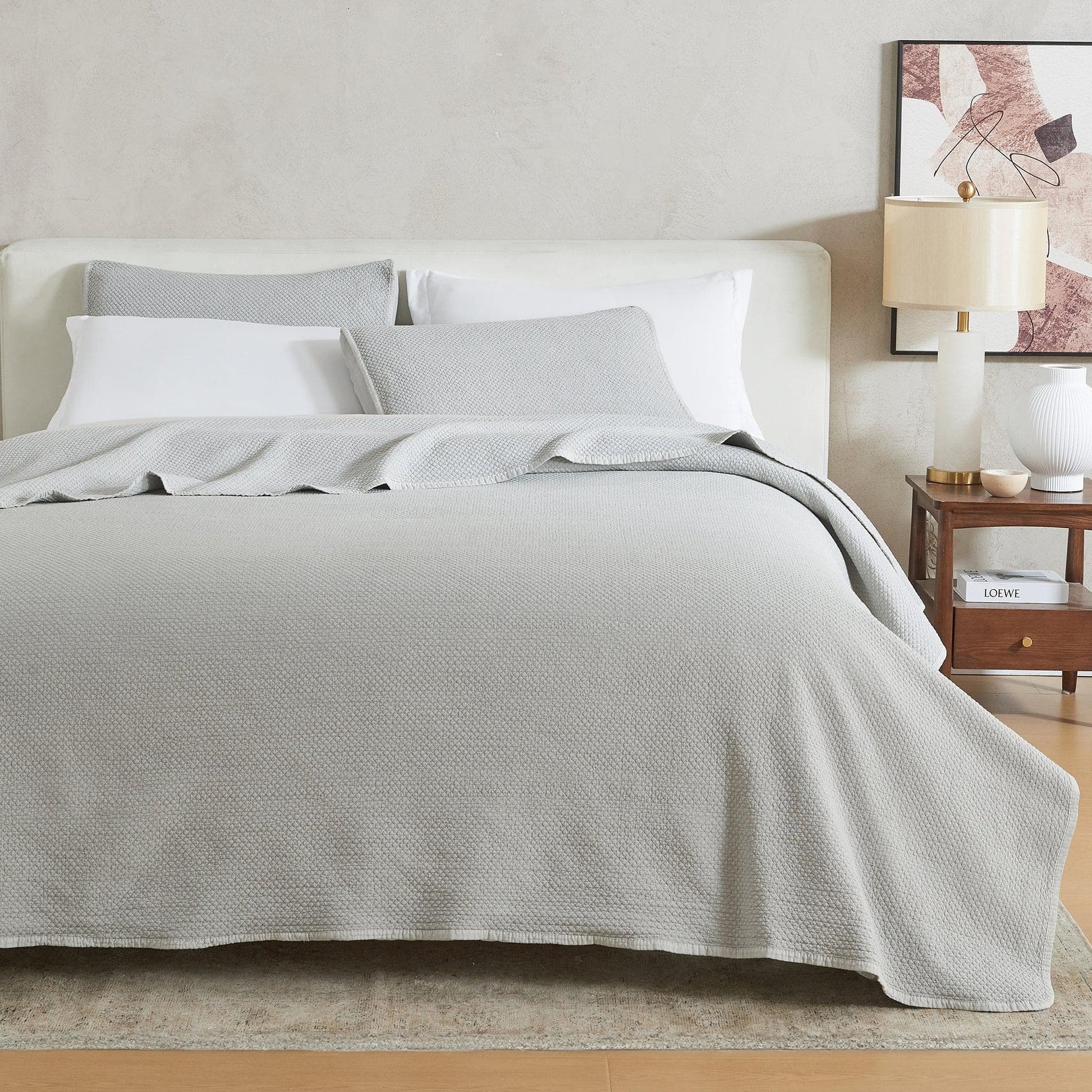 Sleep City King / Mushroom Grey Quilts & Comforters Stonewashed Relaxed Quilt Set - Vittoria Collection Great Bay Home