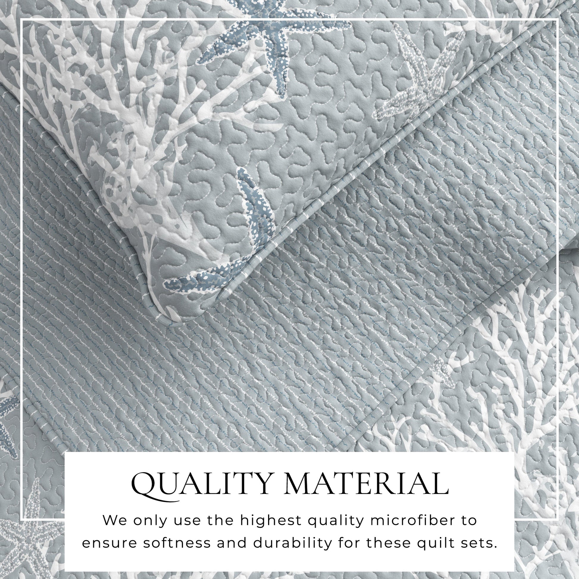 Sleep City Twin / Twin XL / Pearl Blue Quilts & Comforters Fenwick Collection Quilt Set Great Bay Home