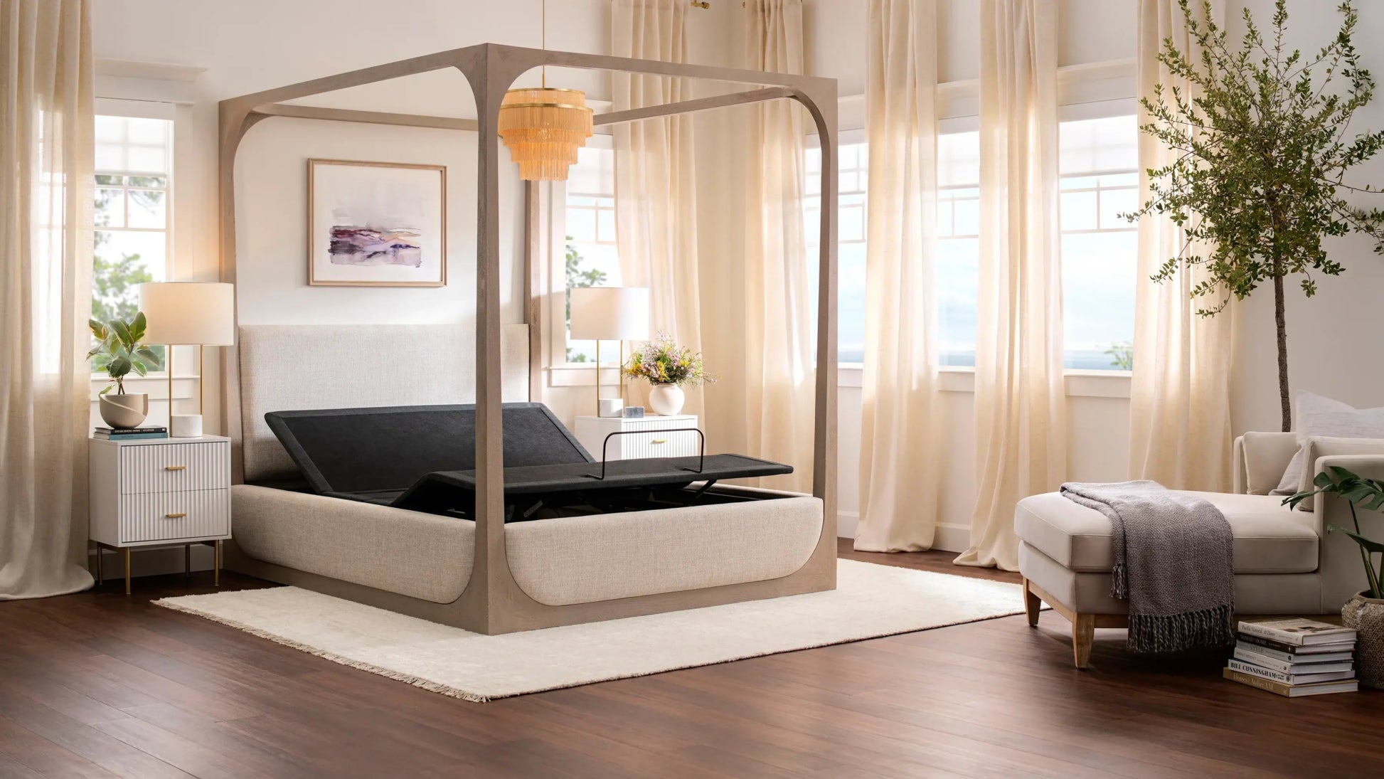 Sleep City Twin XL Adjustable Bed Frame Purple Premium Plus Smart Base Purple