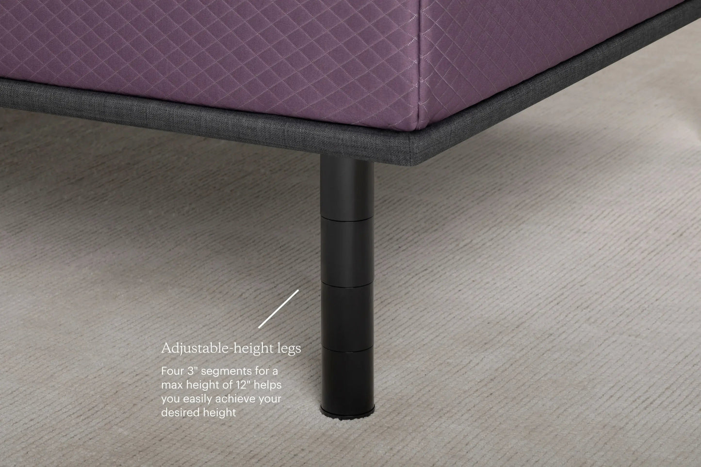Sleep City Twin XL Adjustable Bed Frame Purple Premium Plus Smart Base Purple
