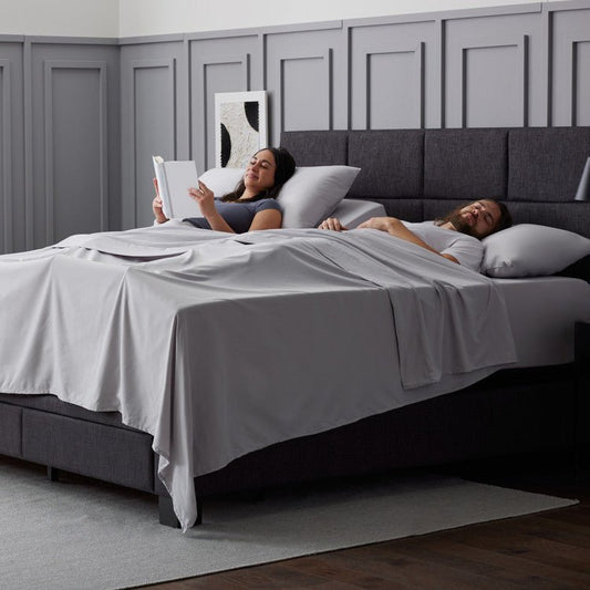Sleep City Twin / White Sheet set Soft-Knit Microfiber Sheet Set Malouf
