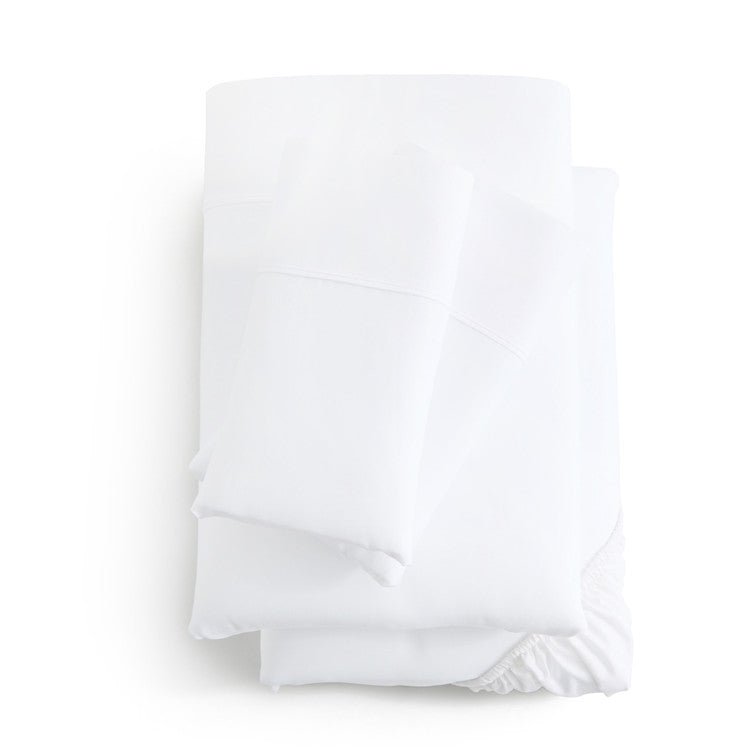 Sleep City Twin / White Sheet set Soft-Knit Microfiber Sheet Set Malouf
