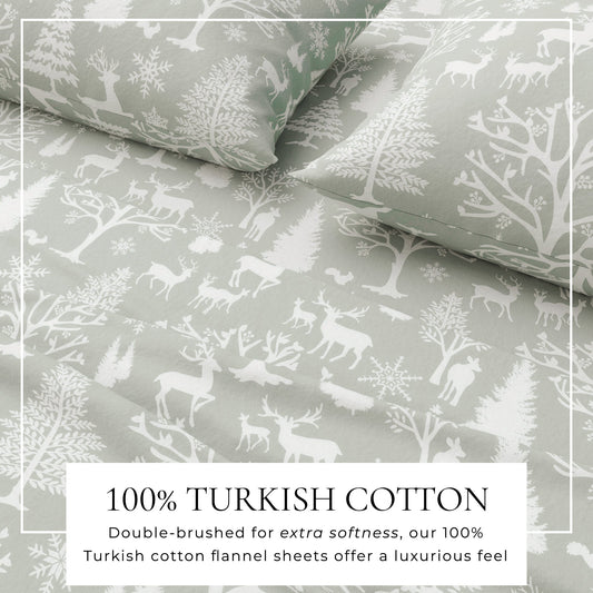 4-Piece Turkish Cotton Flannel Sheet - Lakeview Collection