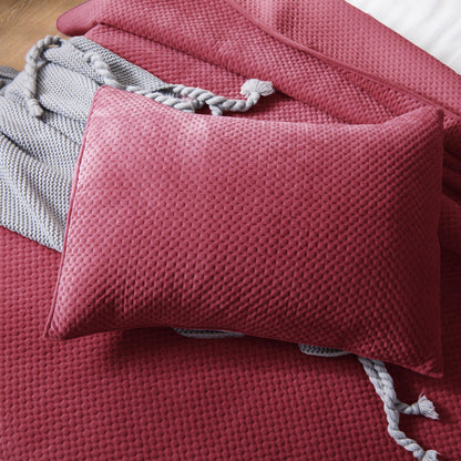 Sleep City Queen / Dusty Rose Bedspread Kasentex All Season Cozy Velvet Quilt Set with Shams, Queen, King, Room Decor, Graduation Gifts Kasentex