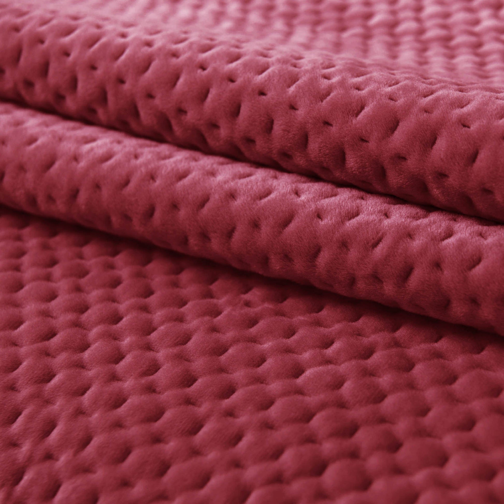 Sleep City Queen / Dusty Rose Bedspread Kasentex All Season Cozy Velvet Quilt Set with Shams, Queen, King, Room Decor, Graduation Gifts Kasentex