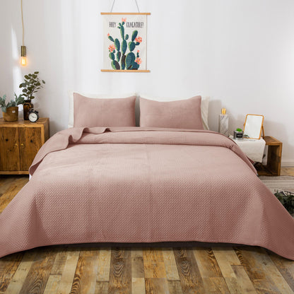 Ultra Soft Plush Poly-Velvet Quilt Set
