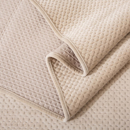 Sleep City Queen / Dusty Rose Bedspread Kasentex All Season Cozy Velvet Quilt Set with Shams, Queen, King, Room Decor, Graduation Gifts Kasentex