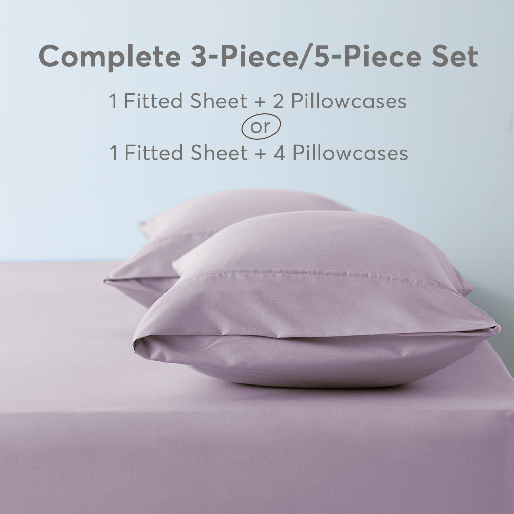 Sleep City Twin XL / Blue Sheet Set Kasentex All Season Deep Pocket Fitted Sheet Set with Pillowcases, Room Decor, Graduation Gifts Kasentex