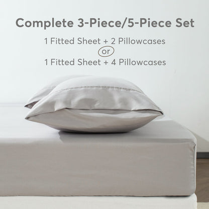 Sleep City Twin XL / Blue Sheet Set Kasentex All Season Deep Pocket Fitted Sheet Set with Pillowcases, Room Decor, Graduation Gifts Kasentex